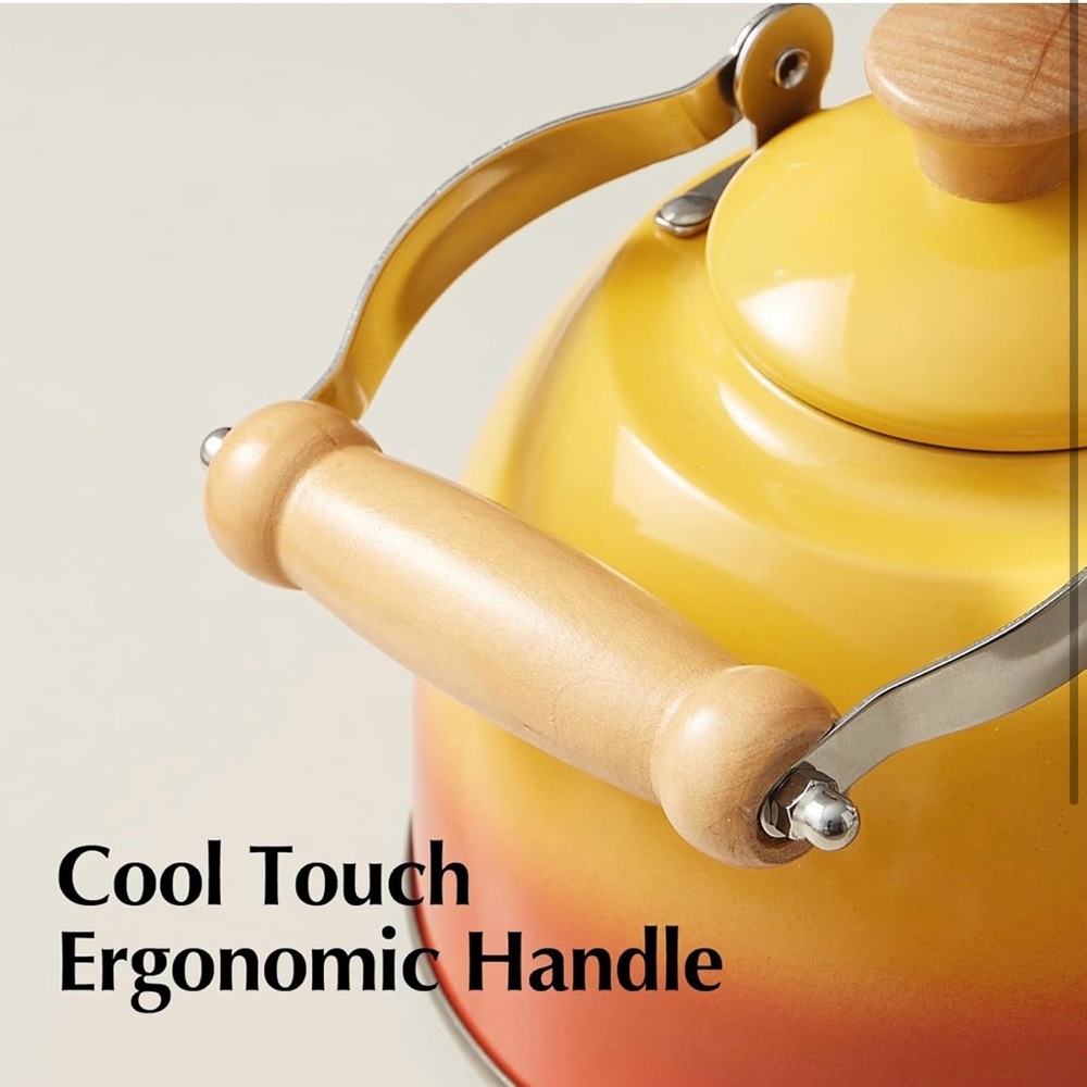 Small Tea Kettle, Tea Pot With Cool Touch Ergonomic Handle, Tea Kettle - Picture 5 of 6